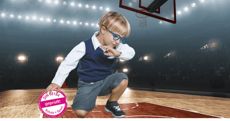 FITTI die einzige nach der Schulsportbrillen-DIN (DIN58184) erfolgreich getestete Alltags- & schulsporttaugliche Kinderbrille
